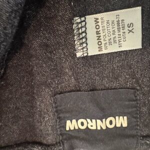 Monrow Charcoal Knit Top XS